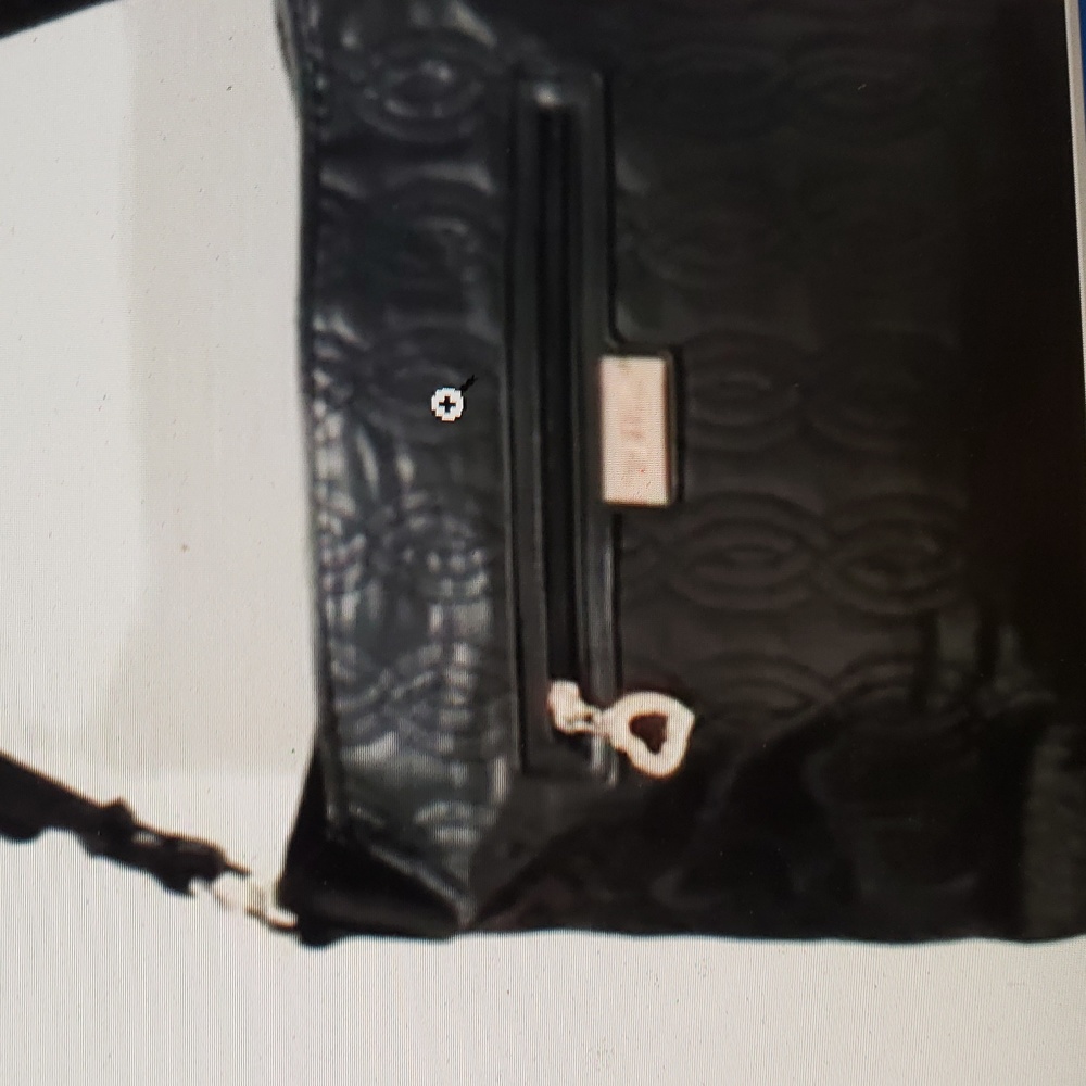 BELLA RUSSO BLACK FAUX LEATHER SHOULDER BAG